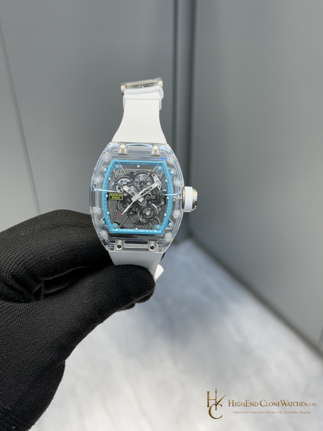 Richard Mille RM 35 front view super clone watch