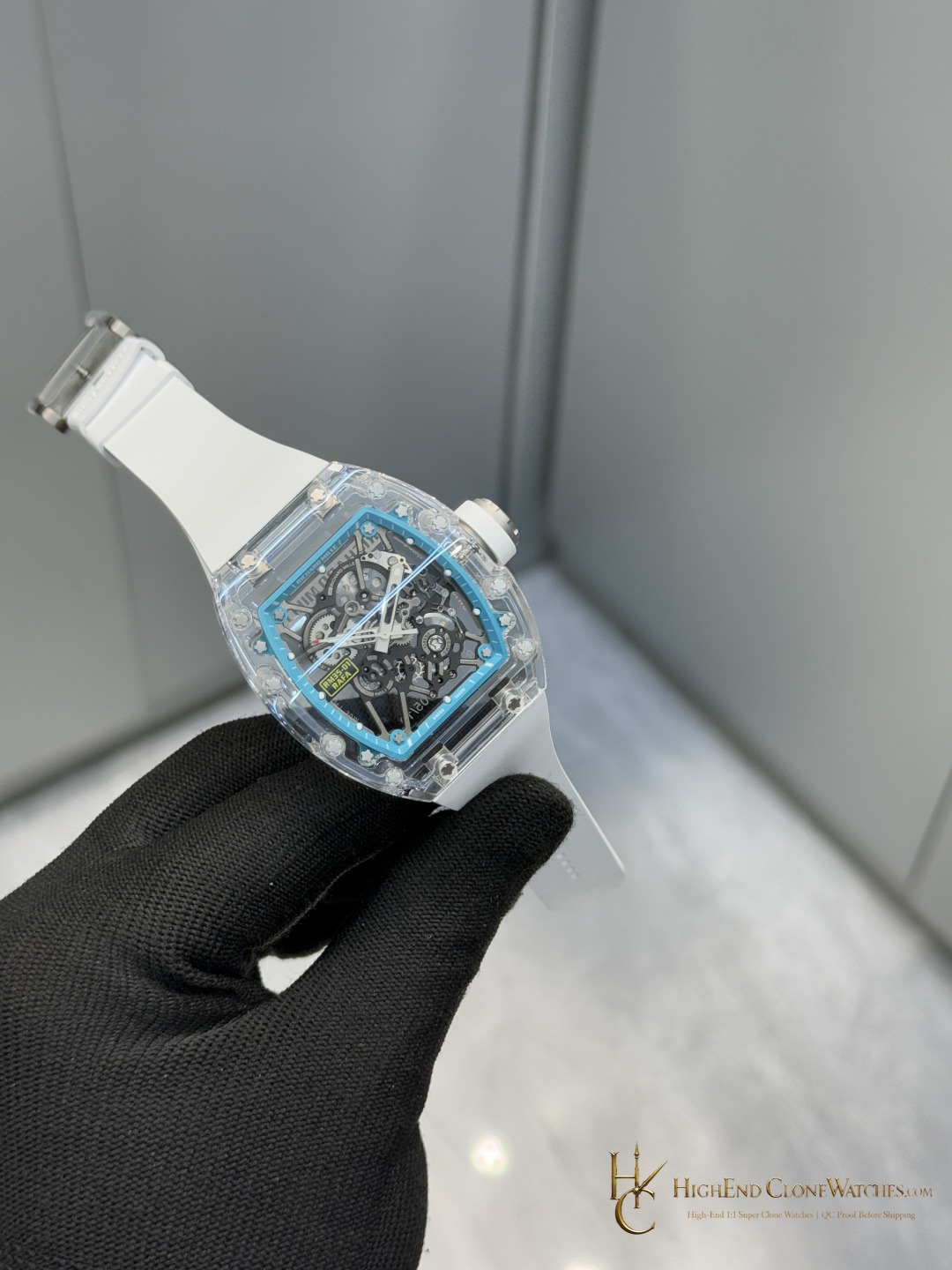 Richard Mille RM 35 angled dial view super clone watch