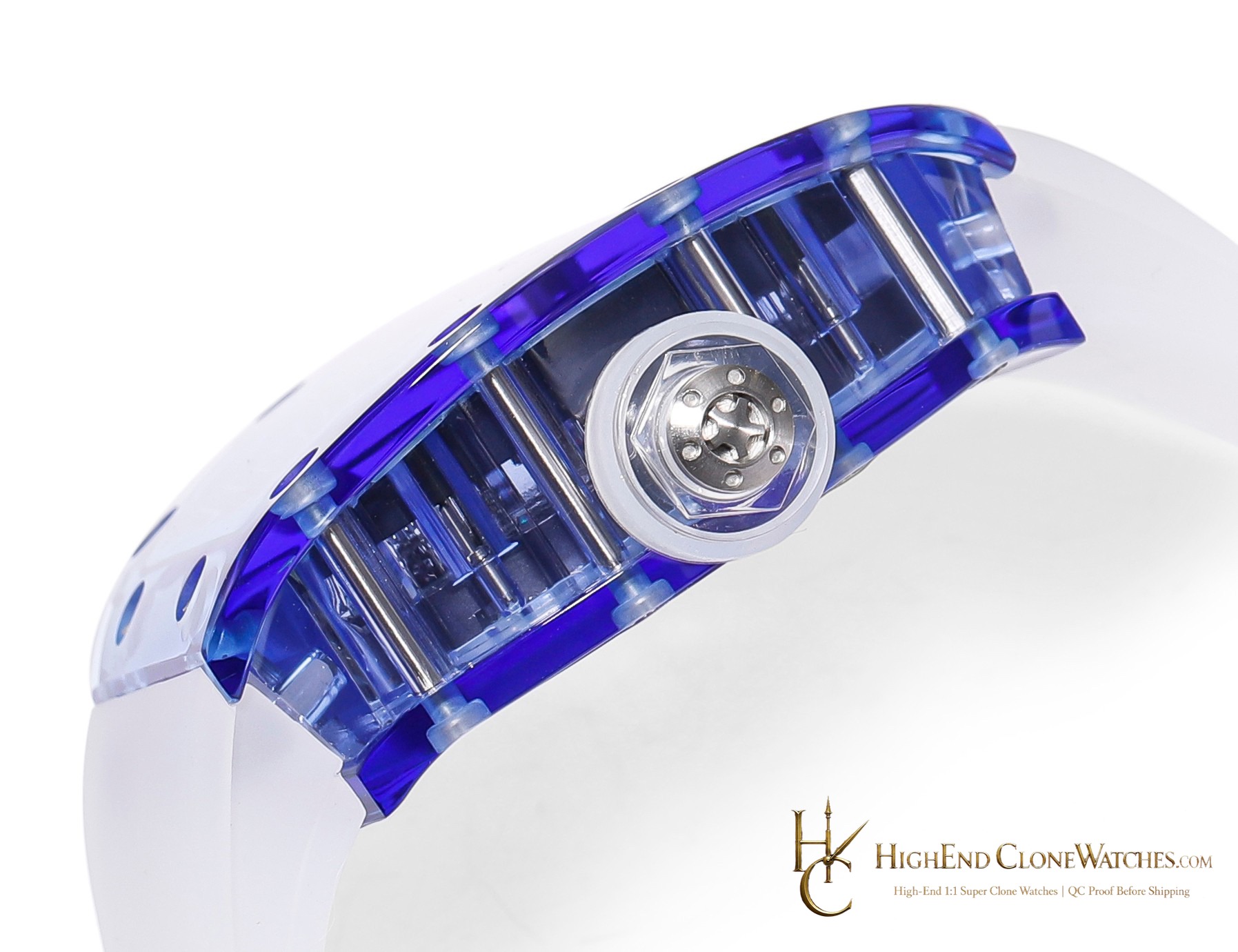 Richard Mille RM 52 crown and case detail super clone watch