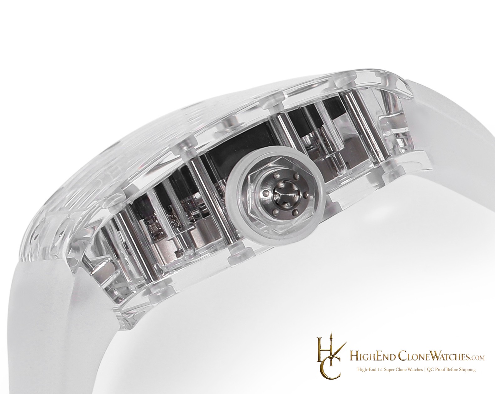 Richard Mille RM 52 crown and case detail super clone watch
