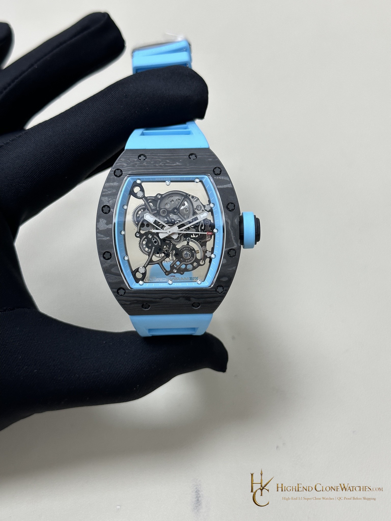 Richard Mille RM 55 front view super clone watch