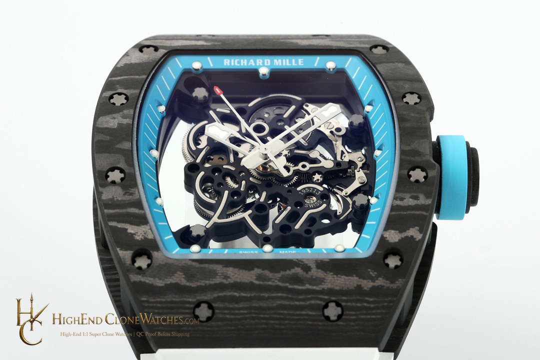 Richard Mille RM 55 bezel detail super clone watch