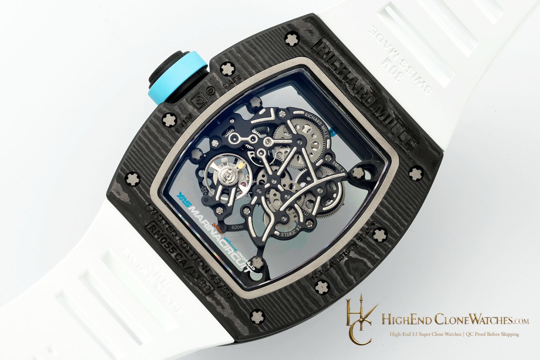 Richard Mille RM 55 caseback view super clone watch