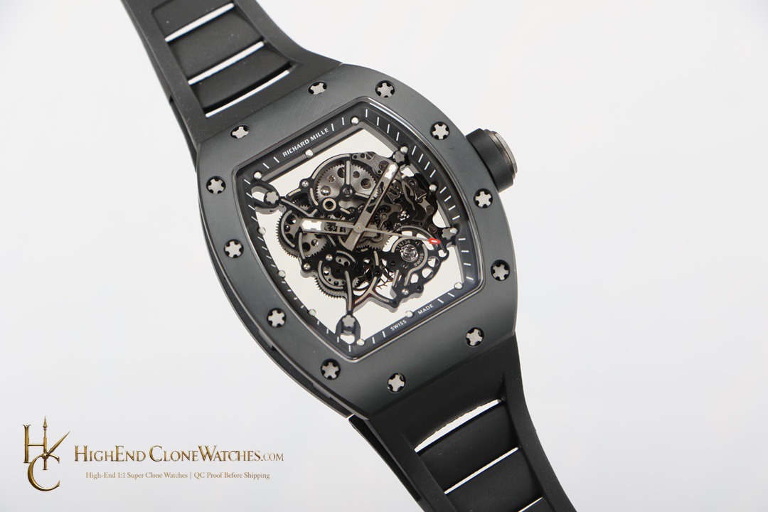 Richard Mille RM 55 front view super clone watch
