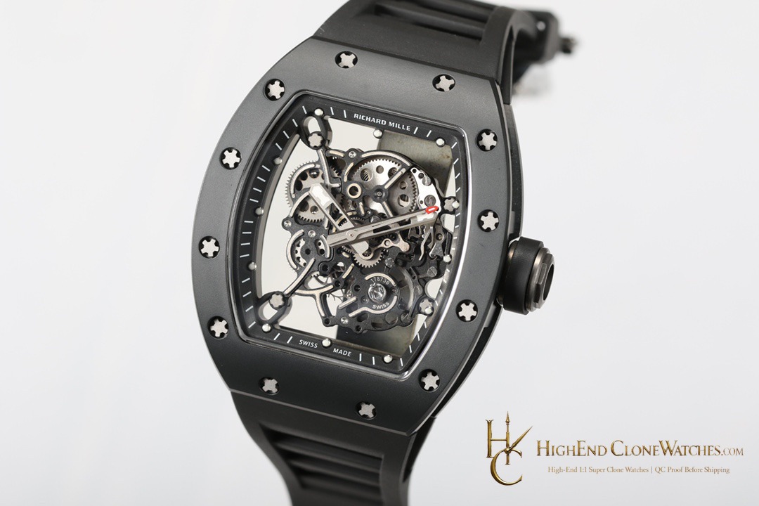 Richard Mille RM 55 bezel detail super clone watch