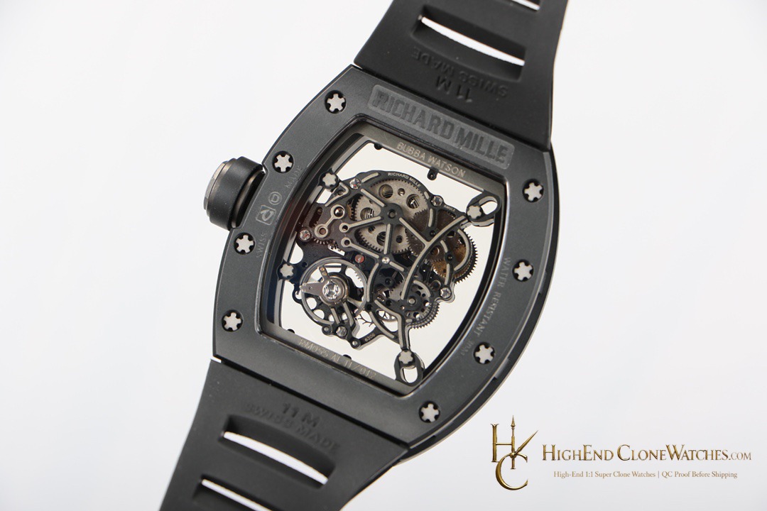 Richard Mille RM 55 crown and case detail super clone watch