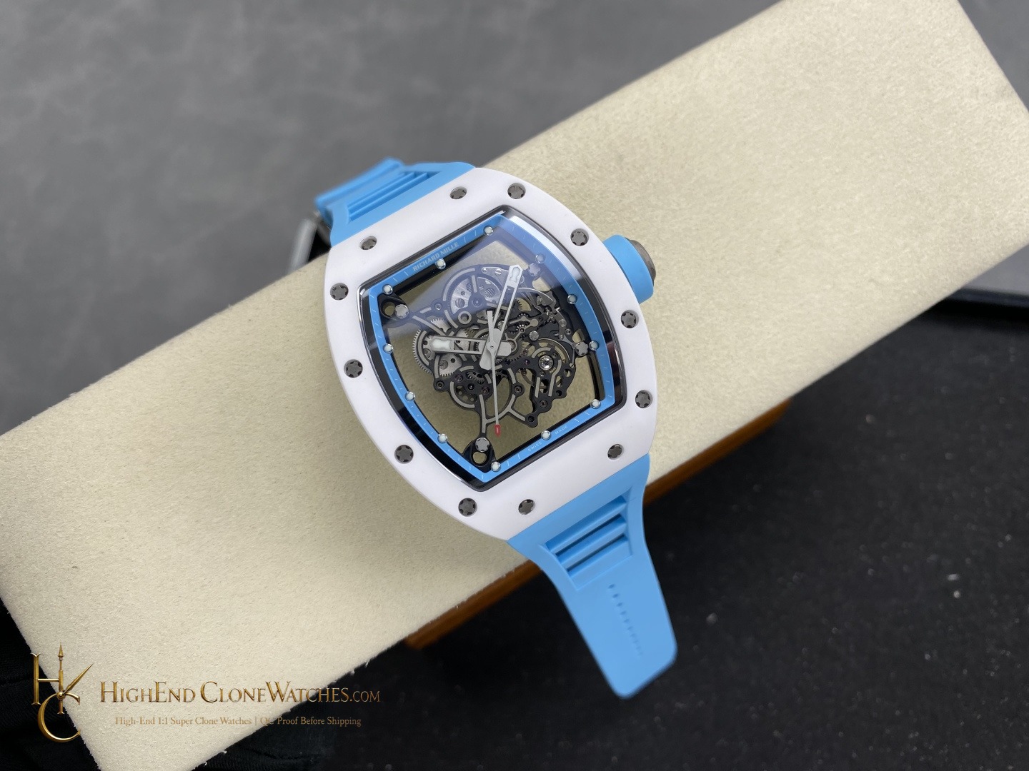 Richard Mille RM 55 bezel detail super clone watch
