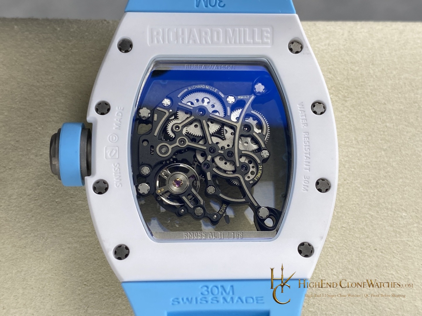 Richard Mille RM 55 buckle or clasp detail super clone watch