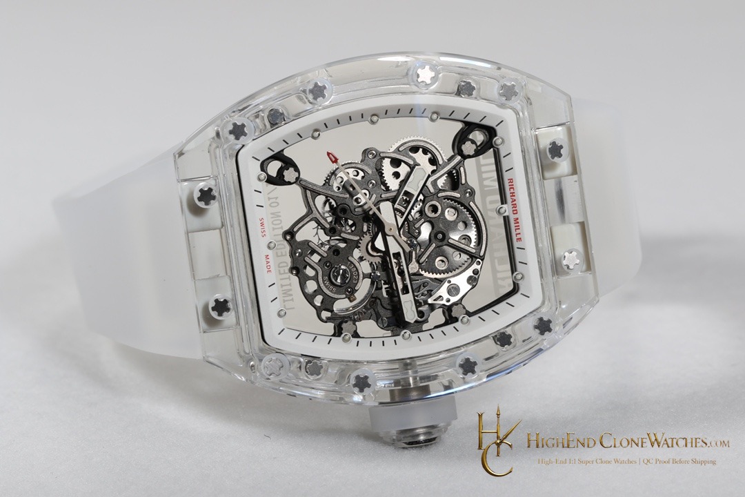 Richard Mille RM 55 angled dial view super clone watch