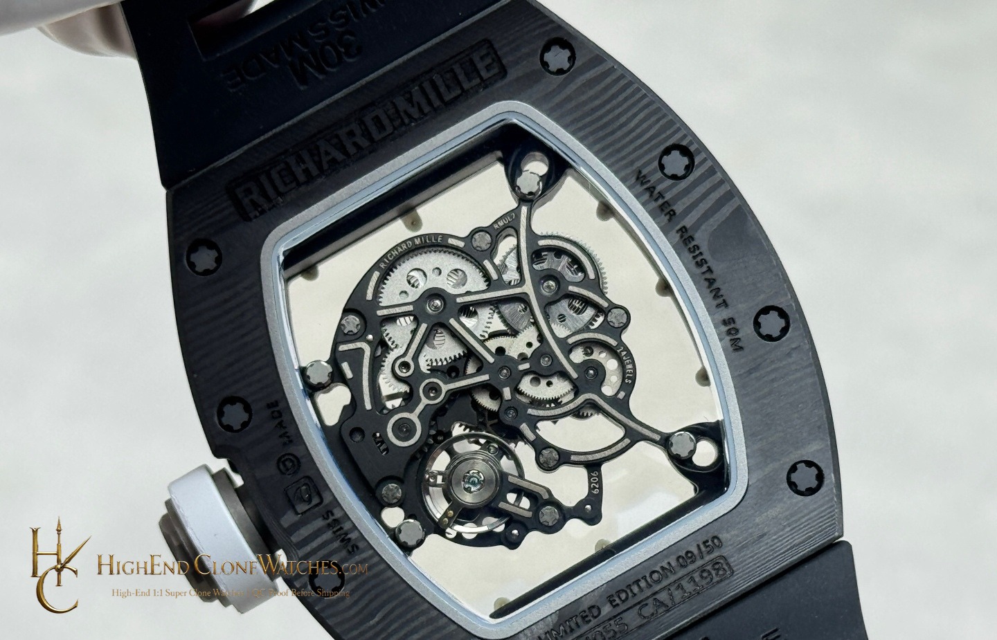 Richard Mille RM 55 buckle or clasp detail super clone watch
