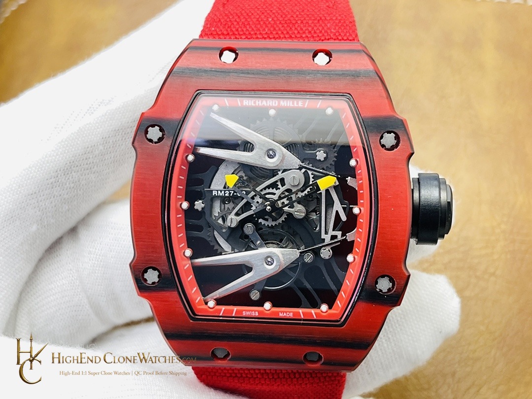 Richard Mille RM 27-02 angled dial view super clone watch