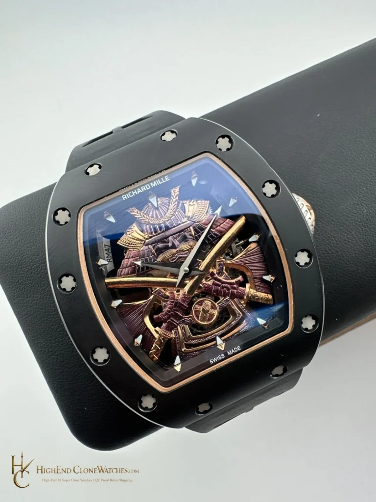 Richard Mille RM 47 angled dial view super clone watch