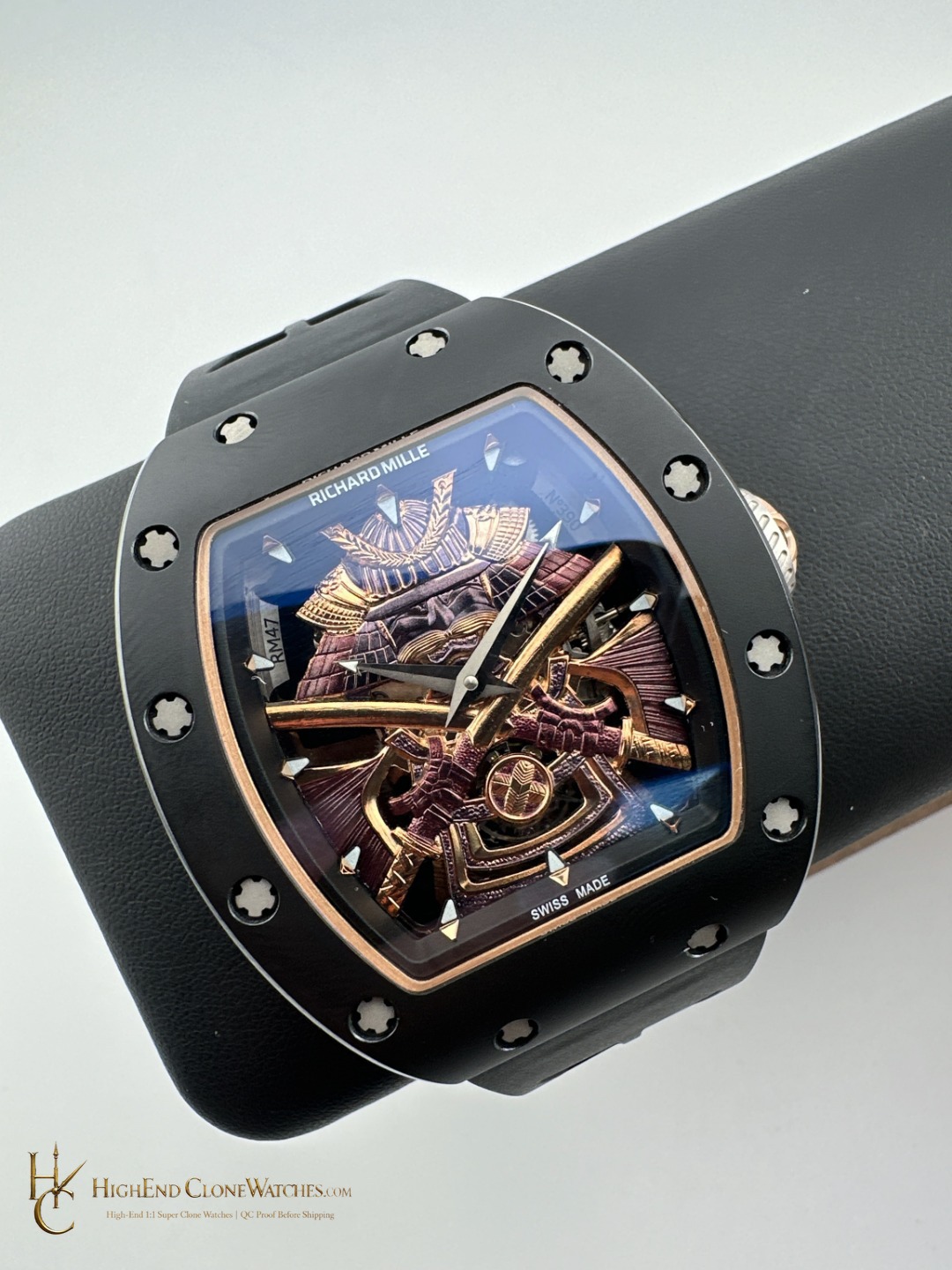 Richard Mille RM 47 angled dial view super clone watch