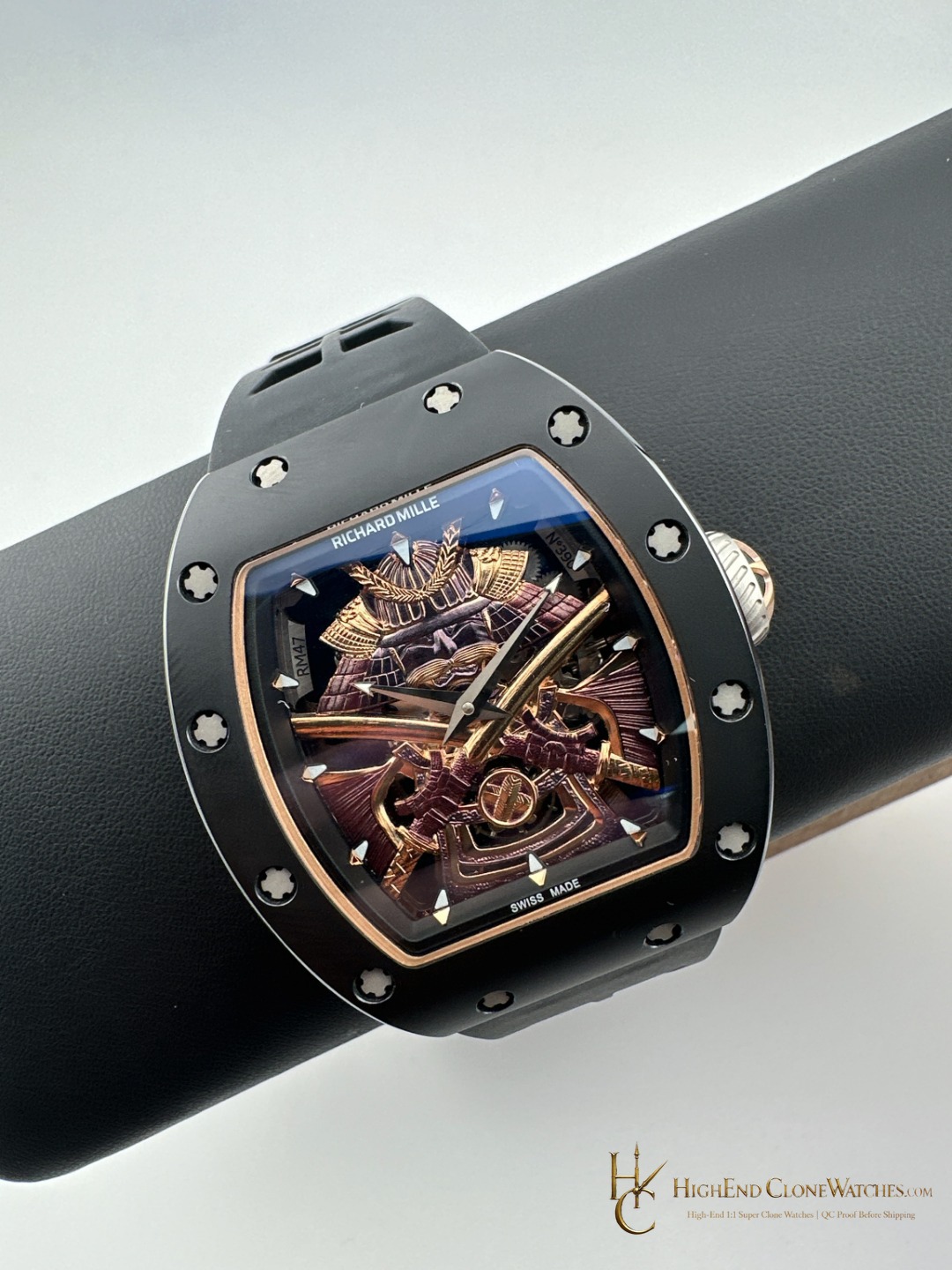 Richard Mille RM 47 bezel detail super clone watch