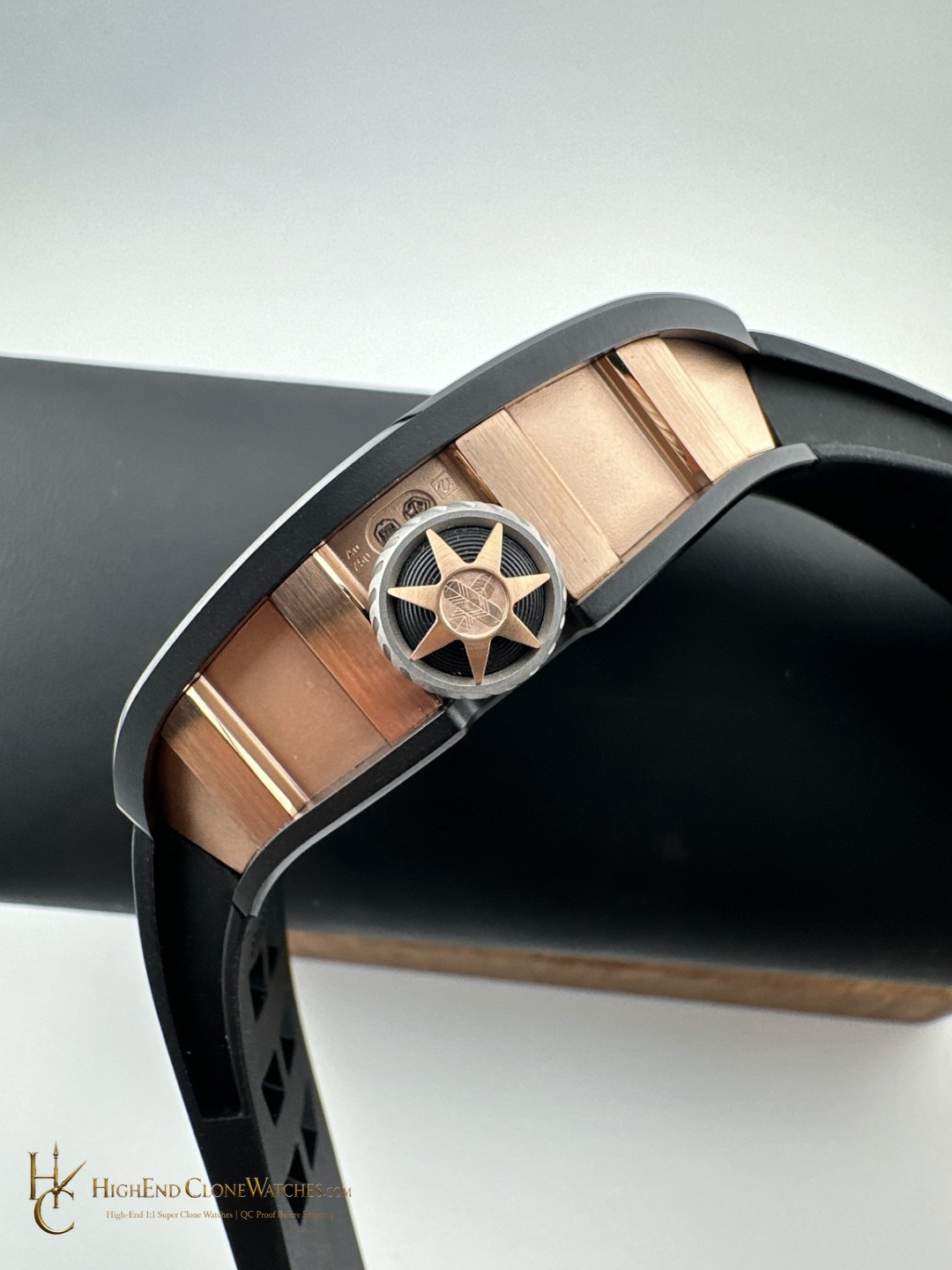 Richard Mille RM 47 crown and case detail super clone watch