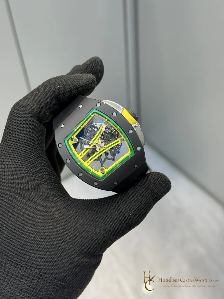 Richard Mille RM 61-01 angled dial view super clone watch
