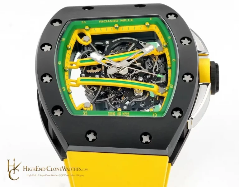 Richard Mille RM 61-01 angled dial view super clone watch