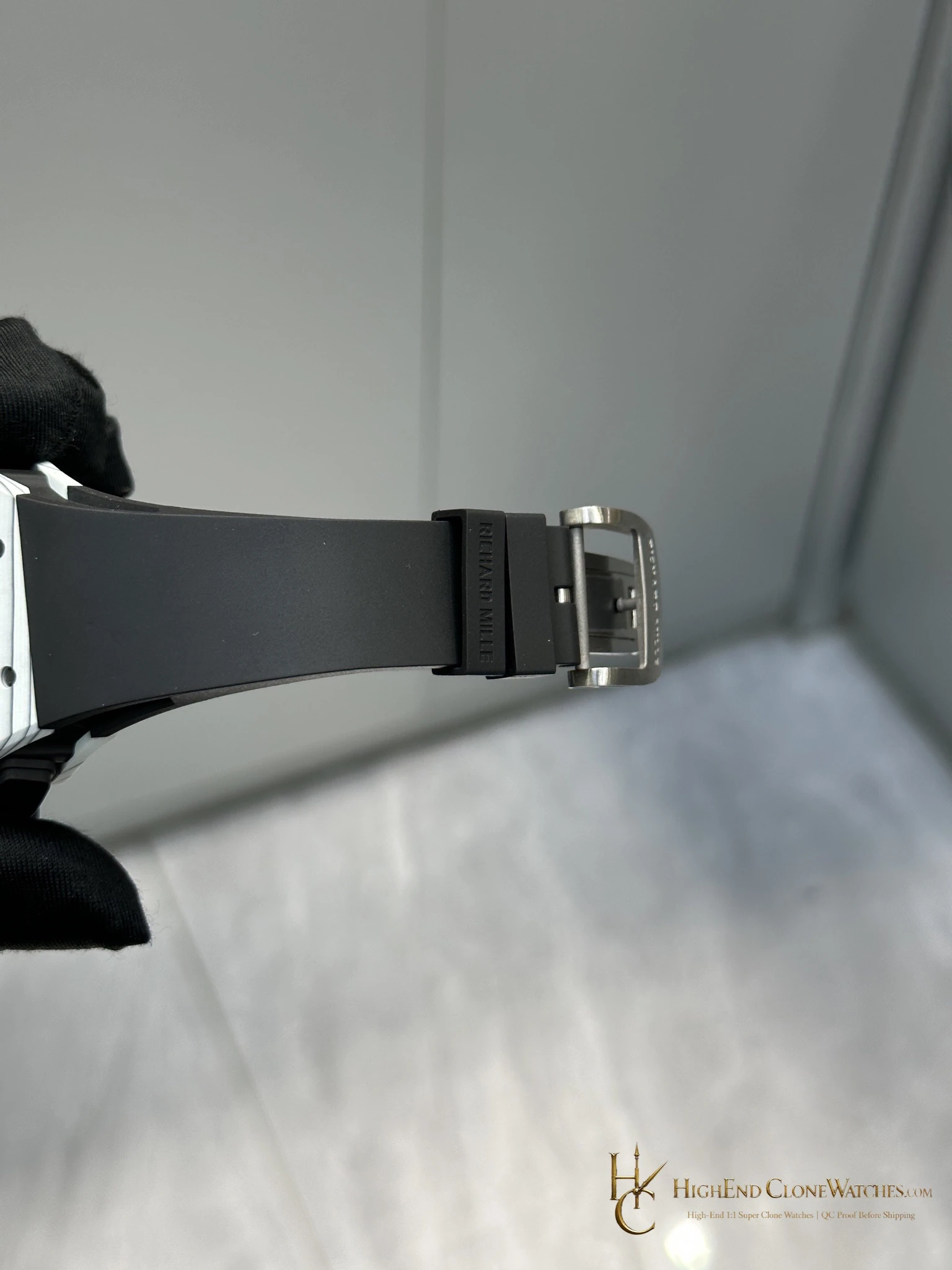 Richard Mille RM 61-01 crown and case detail super clone watch