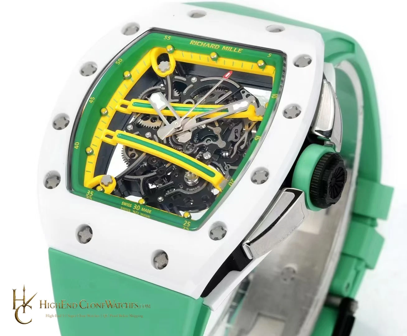 Richard Mille RM 61-01 bezel detail super clone watch