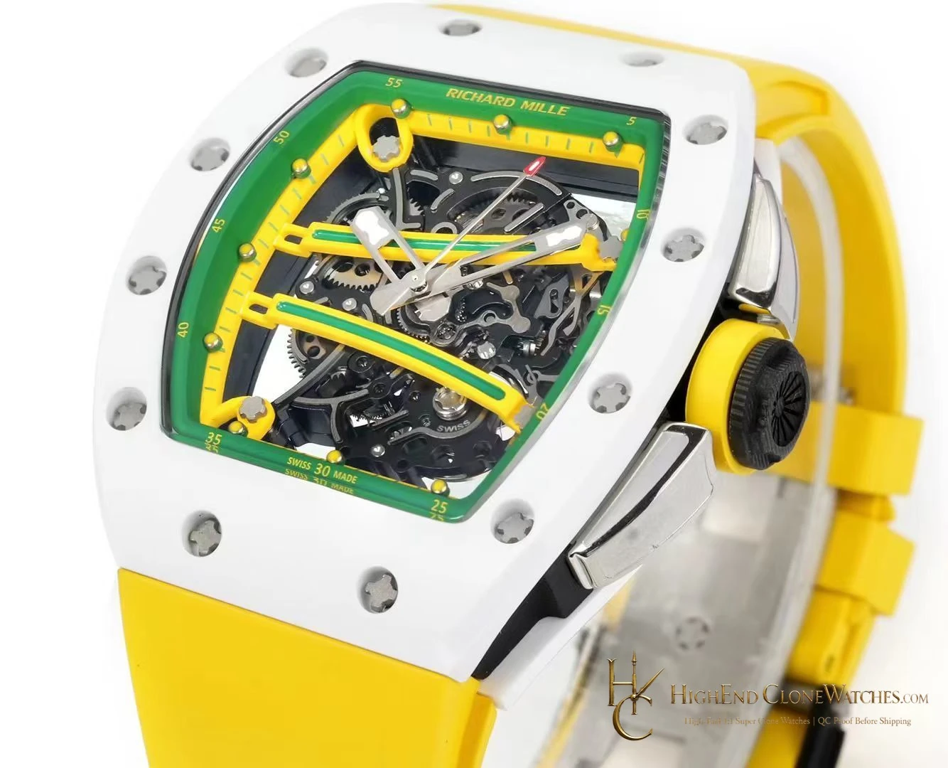 Richard Mille RM 61-01 bezel detail super clone watch