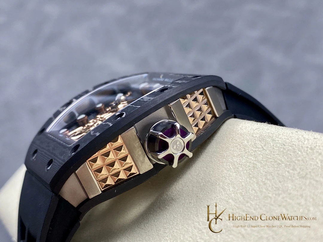 Richard Mille RM 66 crown and case detail super clone watch