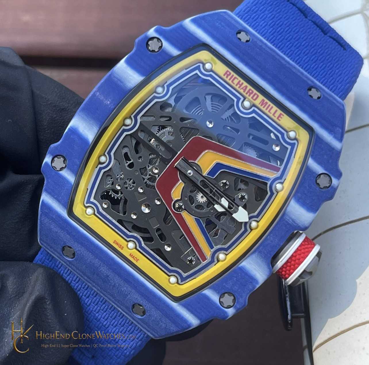 Richard Mille RM 67-02 bezel detail super clone watch