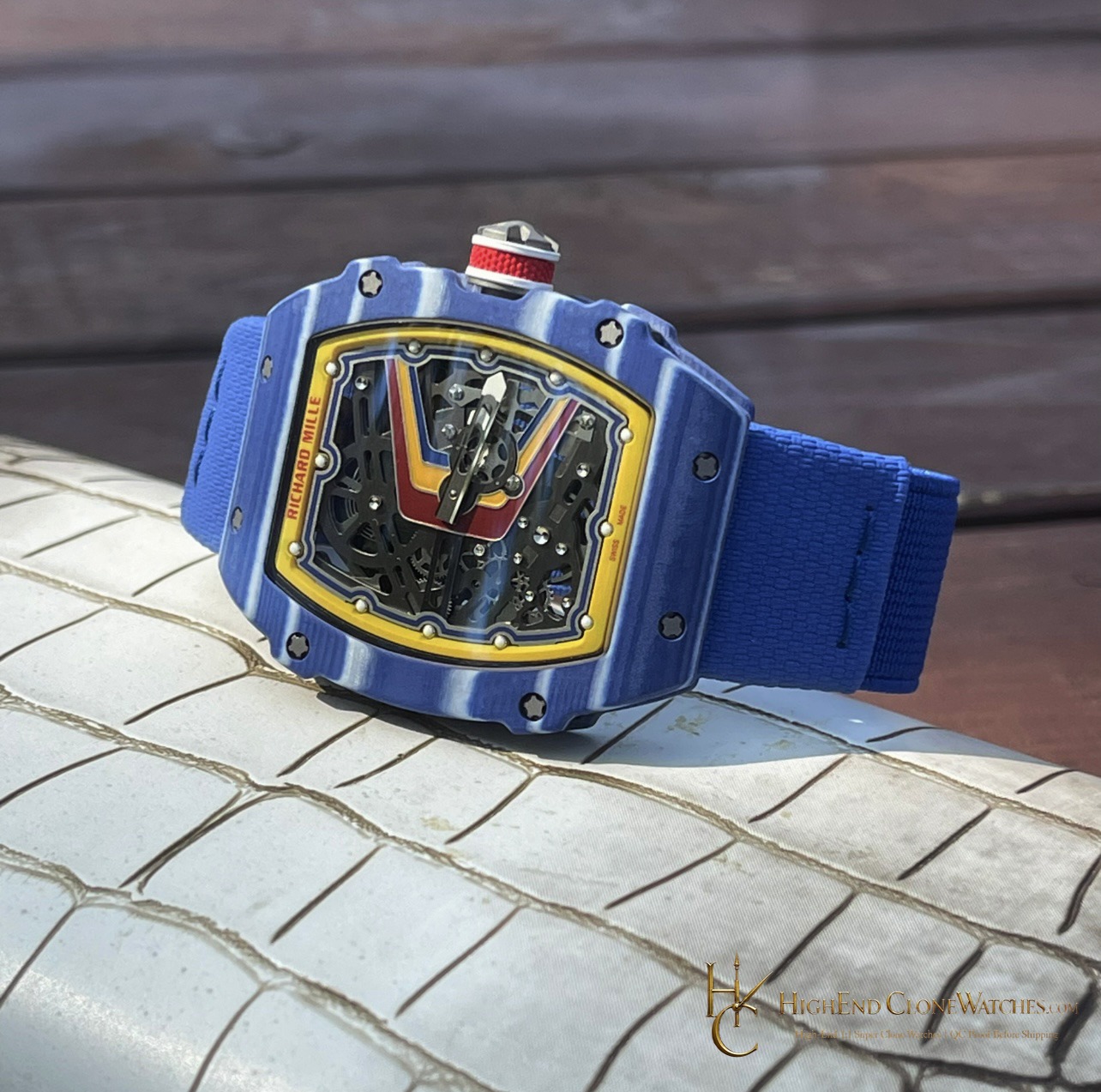 Richard Mille RM 67-02 caseback view super clone watch