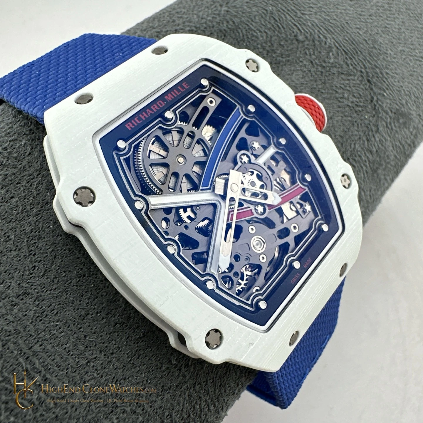 Richard Mille RM 67-02 crown and case detail super clone watch