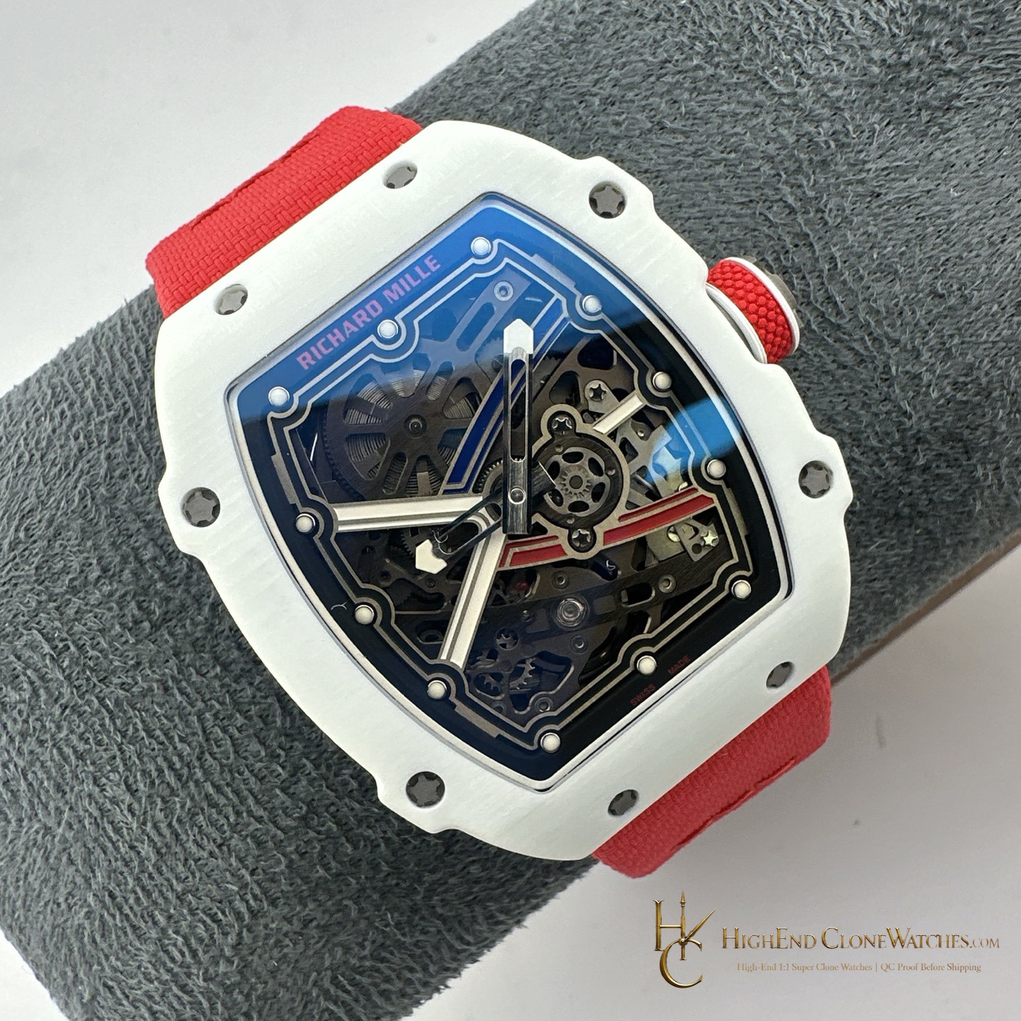 Richard Mille RM 67-02 angled dial view super clone watch