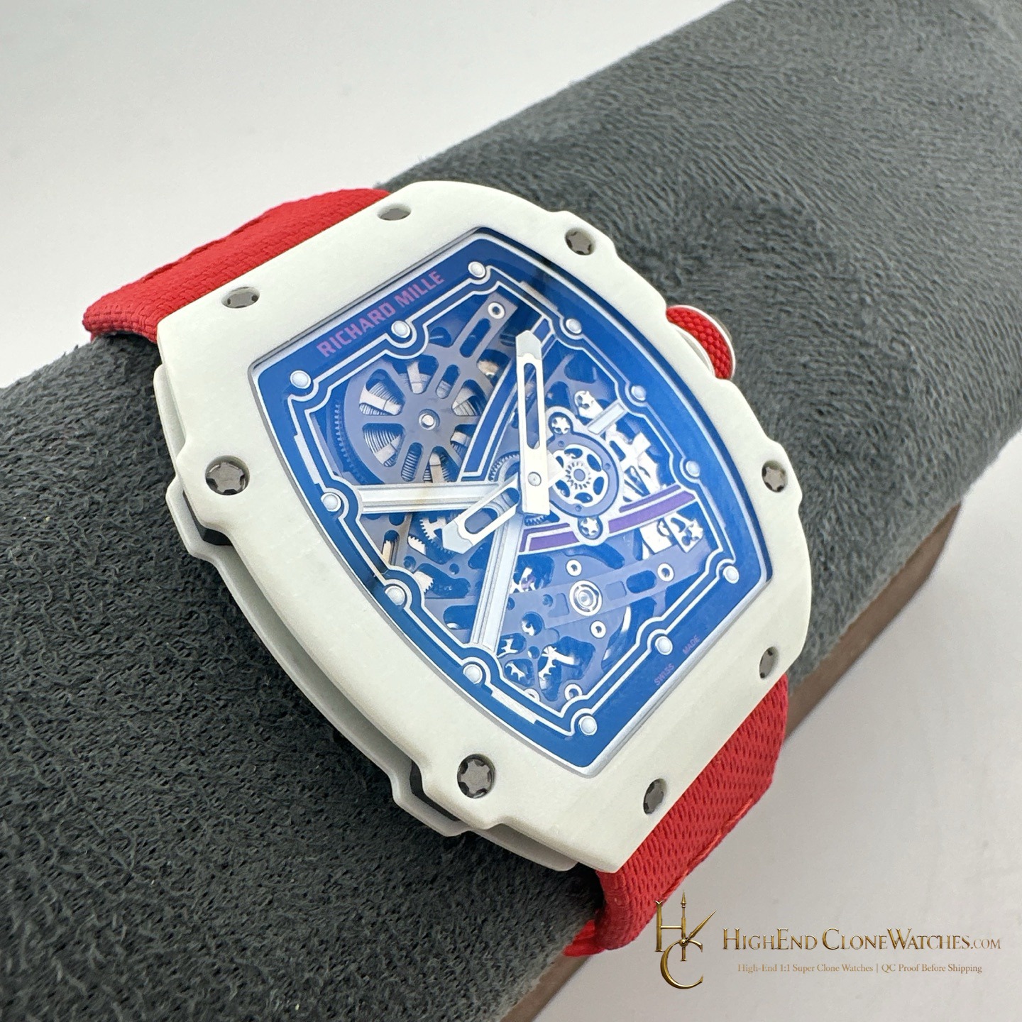 Richard Mille RM 67-02 crown and case detail super clone watch