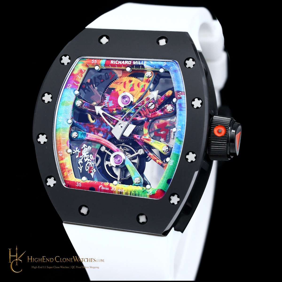 Richard Mille RM 68-01 dial and marker detail super clone watch