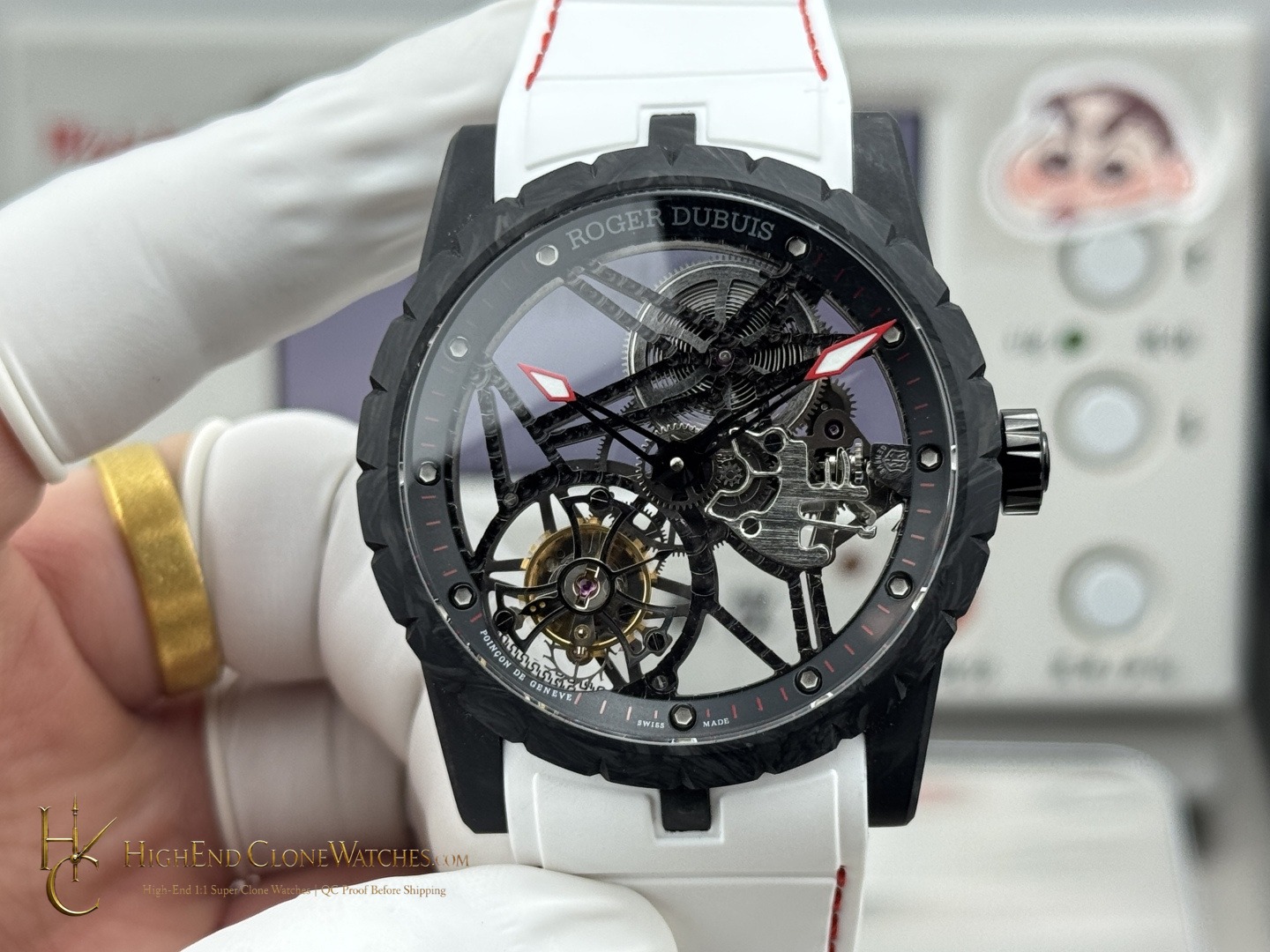 Roger Dubuis Excalibur DBEX0577 front view super clone watch