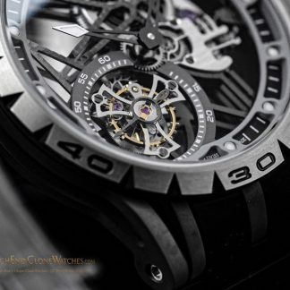 Roger Dubuis Excalibur RDDBEX0479 angled dial view super clone watch