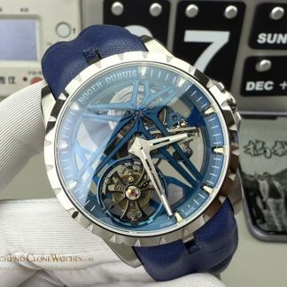 Roger Dubuis Excalibur RDDBEX0838 angled dial view super clone watch