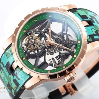 Roger Dubuis Excalibur RDDBEX0939 angled dial view super clone watch