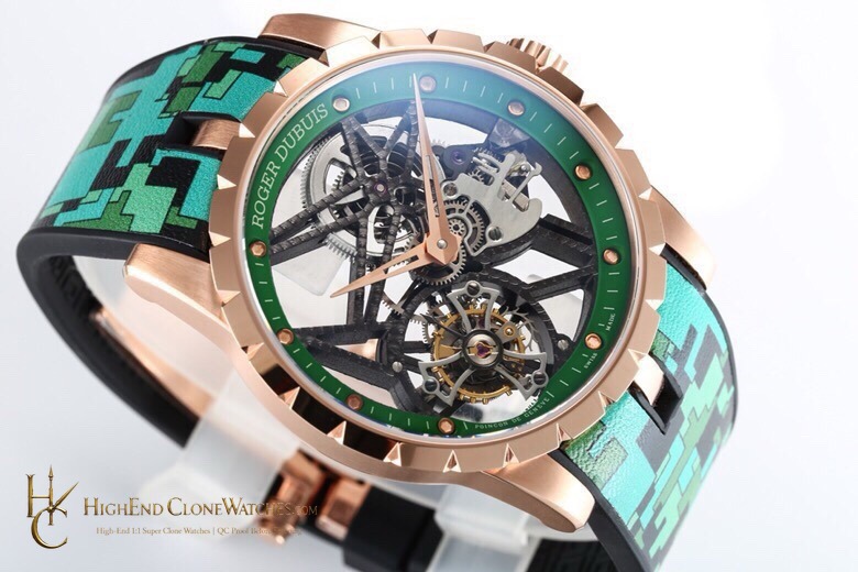 Roger Dubuis Excalibur RDDBEX0939 dial and marker detail super clone watch