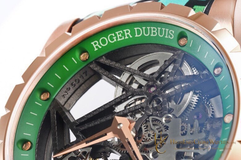 Roger Dubuis Excalibur RDDBEX0939 bezel detail super clone watch