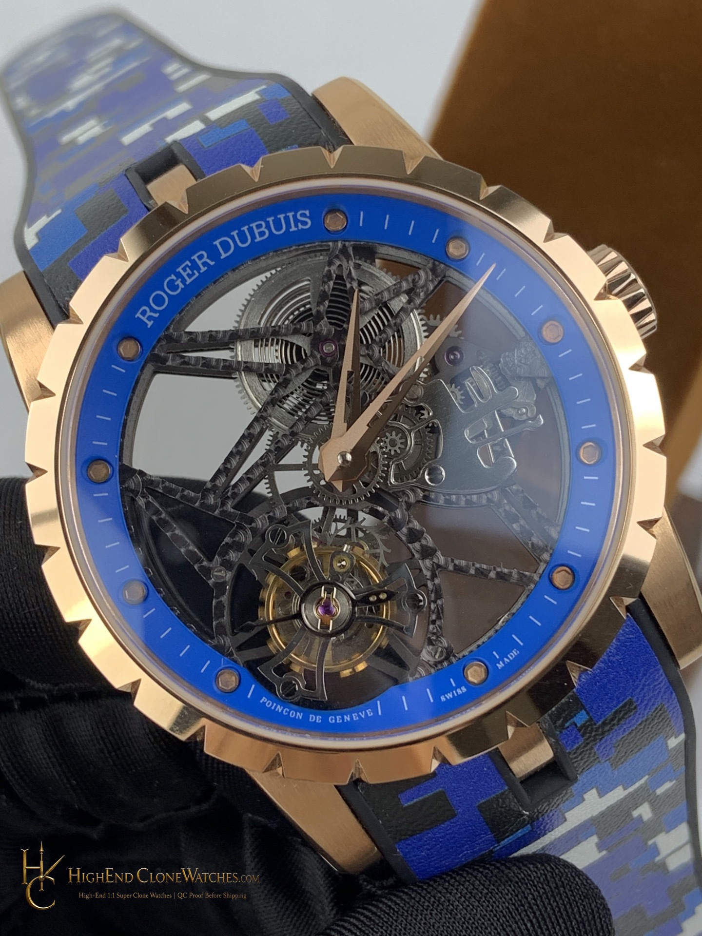Roger Dubuis Excalibur RDDBEX0940 side case profile super clone watch