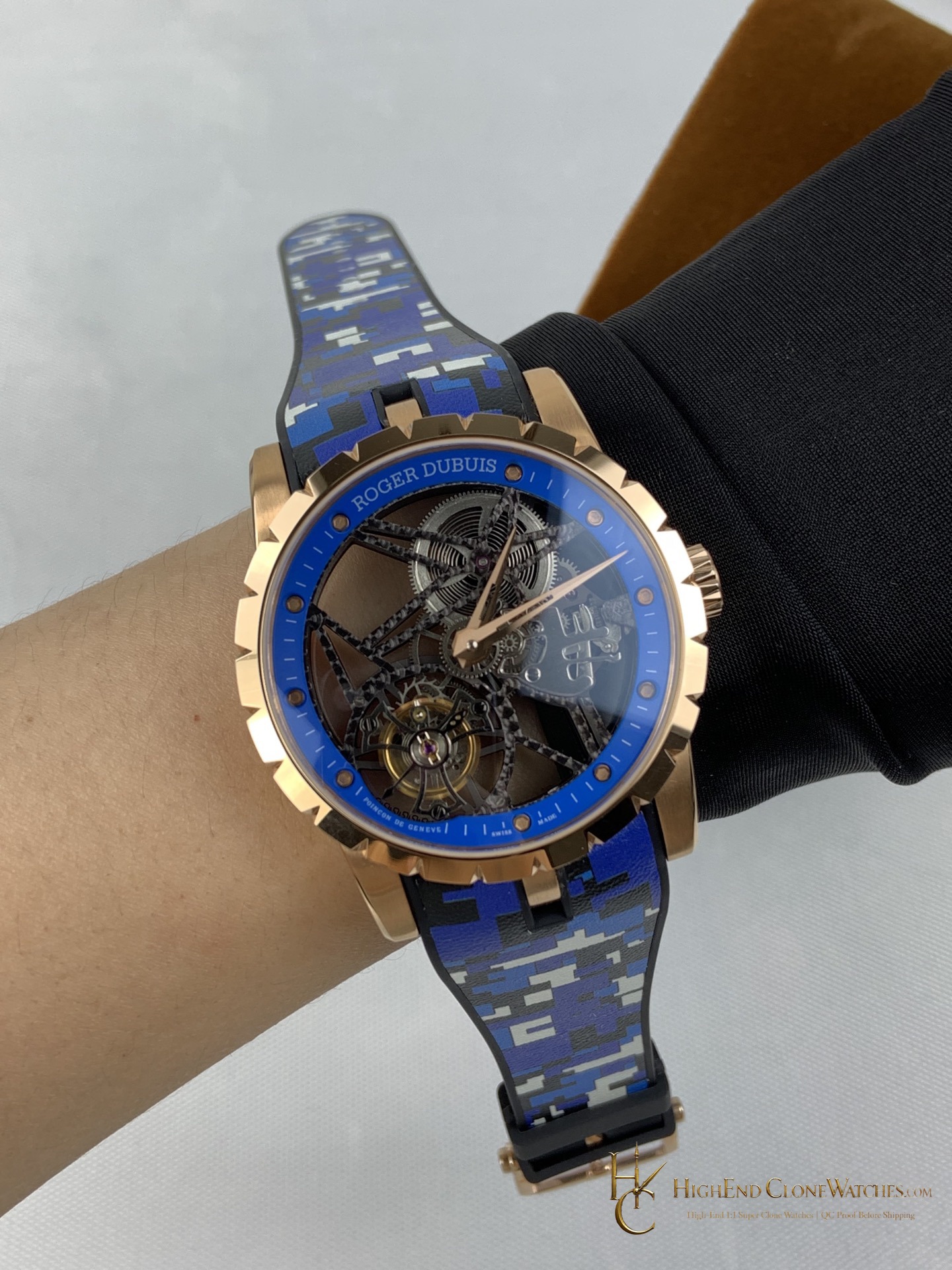 Roger Dubuis Excalibur RDDBEX0940 caseback view super clone watch