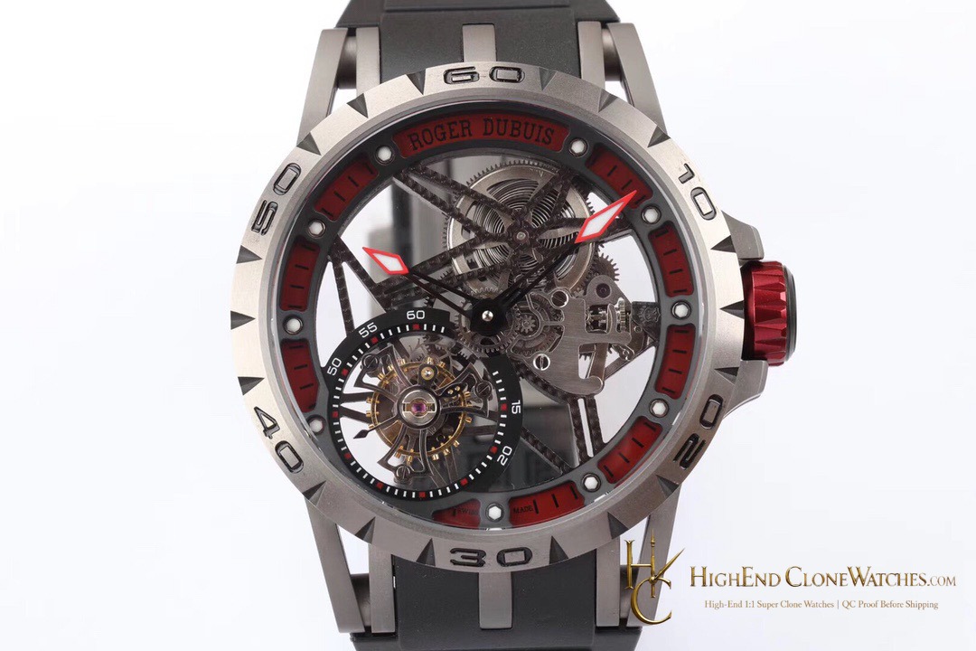 Roger Dubuis Excalibur Spider RDDBEX0545 bezel detail super clone watch
