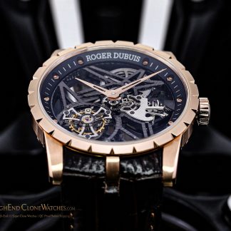 Roger Dubuis Excalibur RDDBEX0392 angled dial view super clone watch