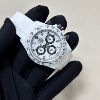 Rolex AET Daytona angled dial view super clone watch