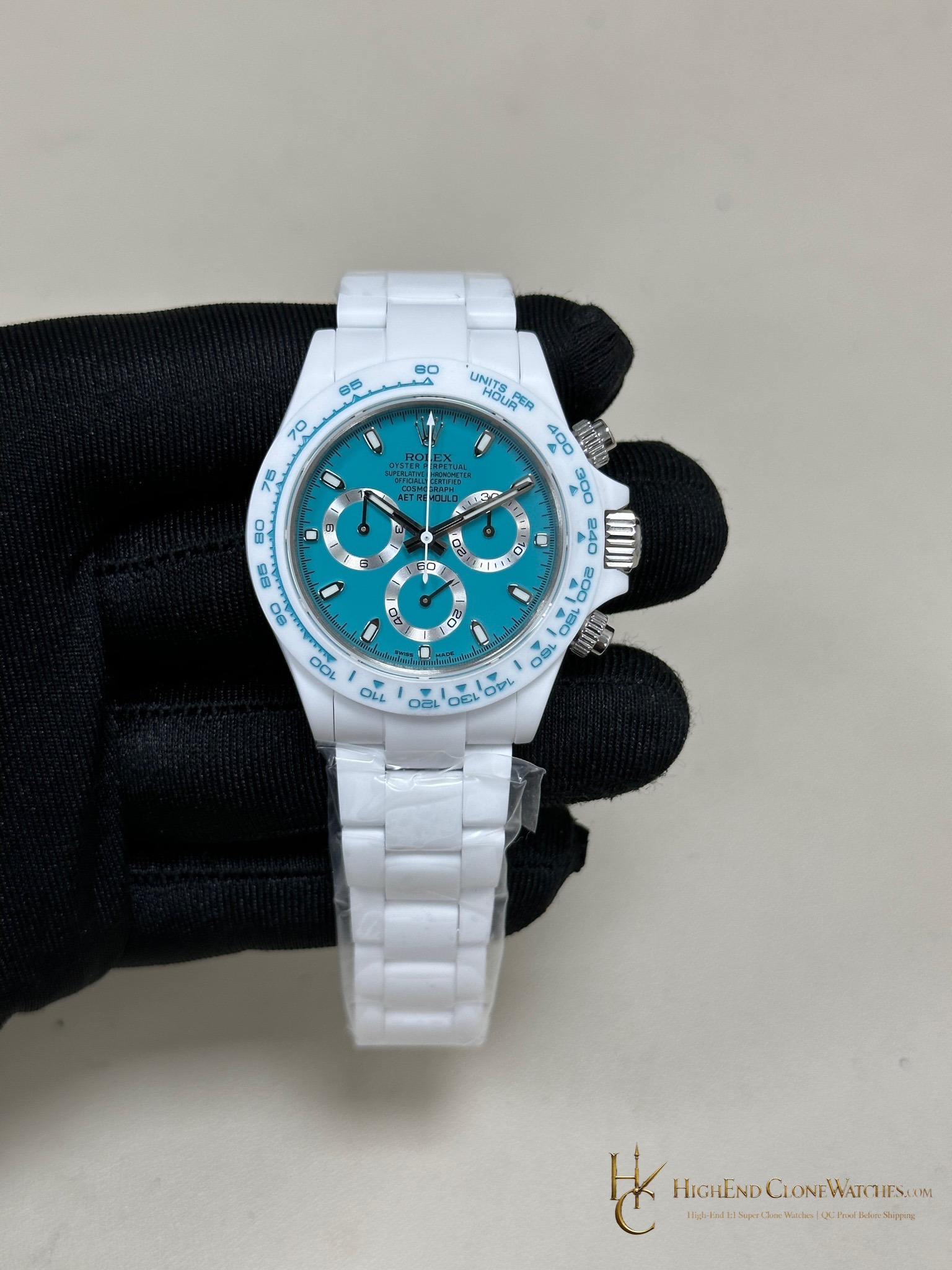 Rolex AET Daytona front view super clone watch