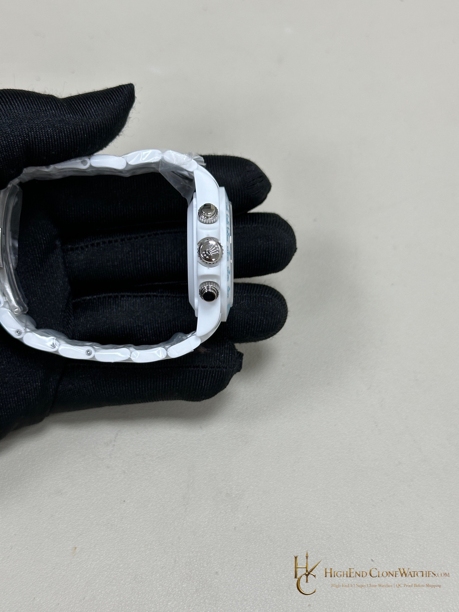 Rolex AET Daytona crown and case detail super clone watch