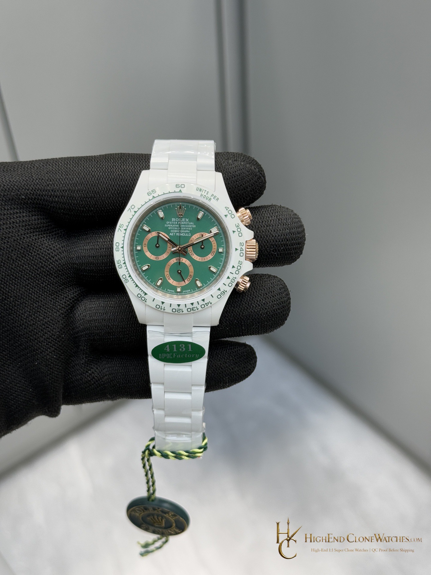 Rolex AET Daytona front view super clone watch