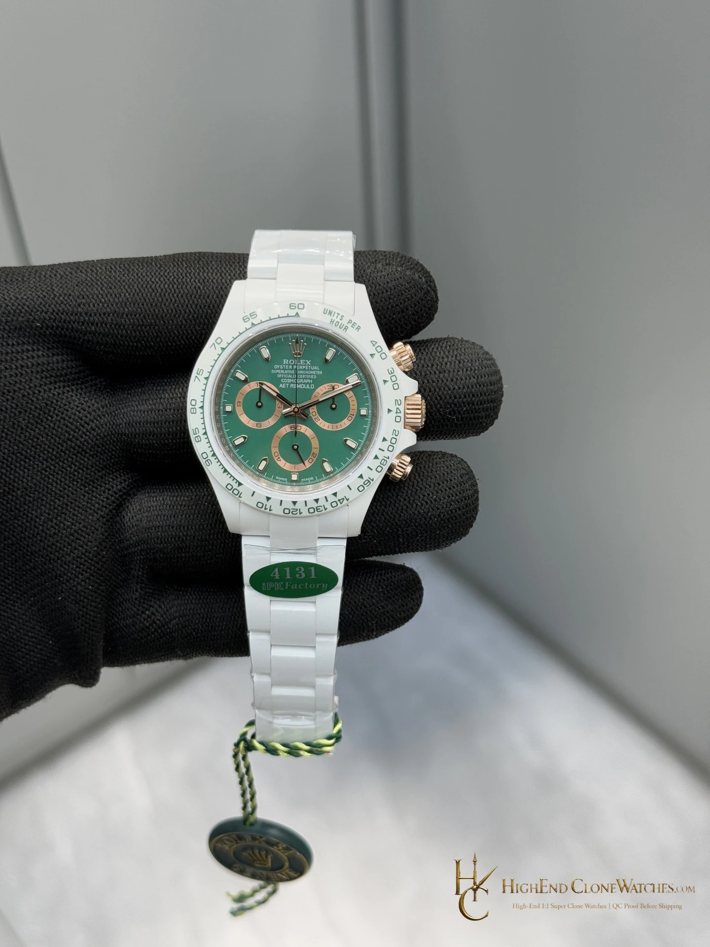 Rolex AET Daytona front view super clone watch