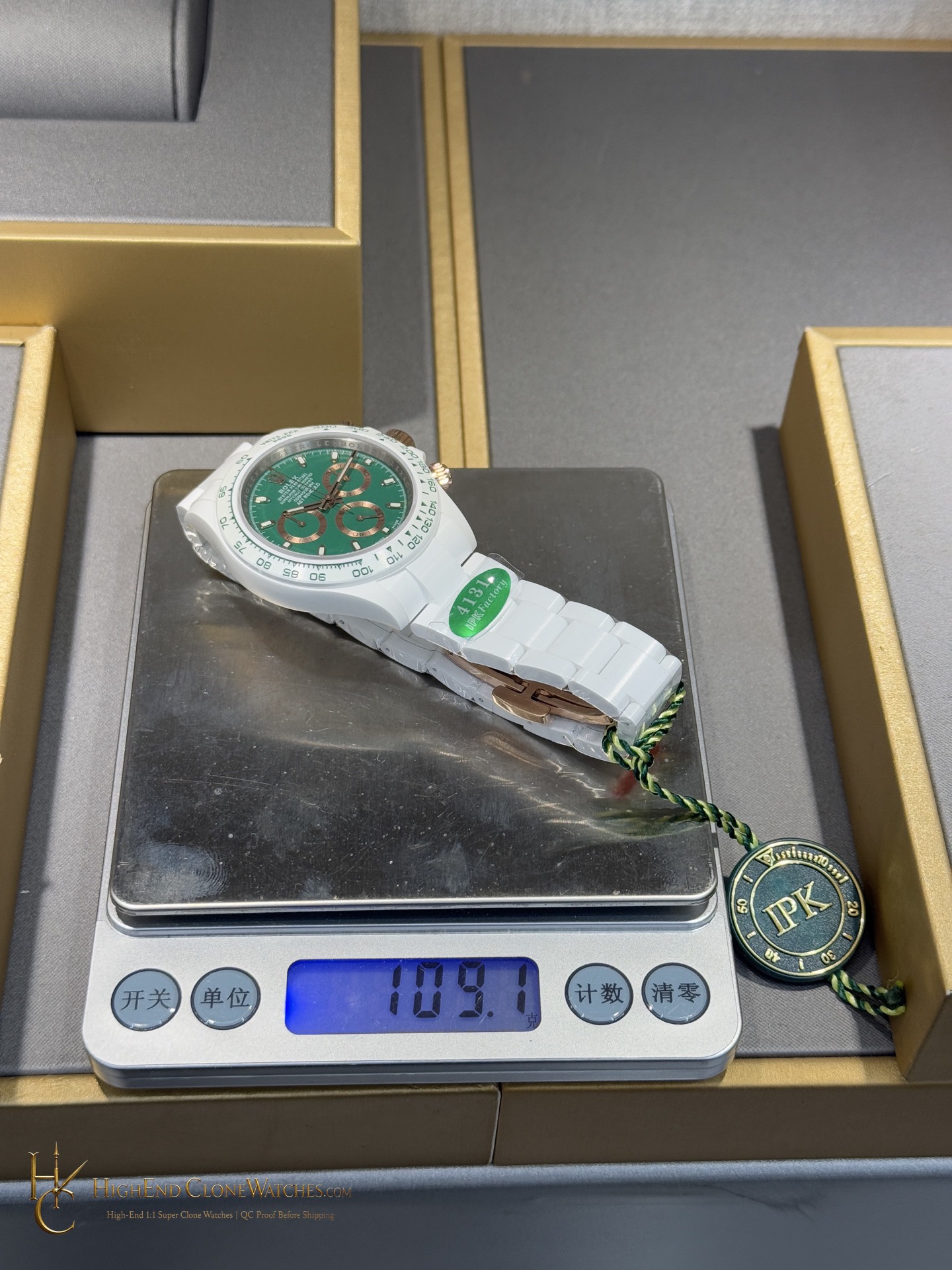 Rolex AET Daytona crown and case detail super clone watch
