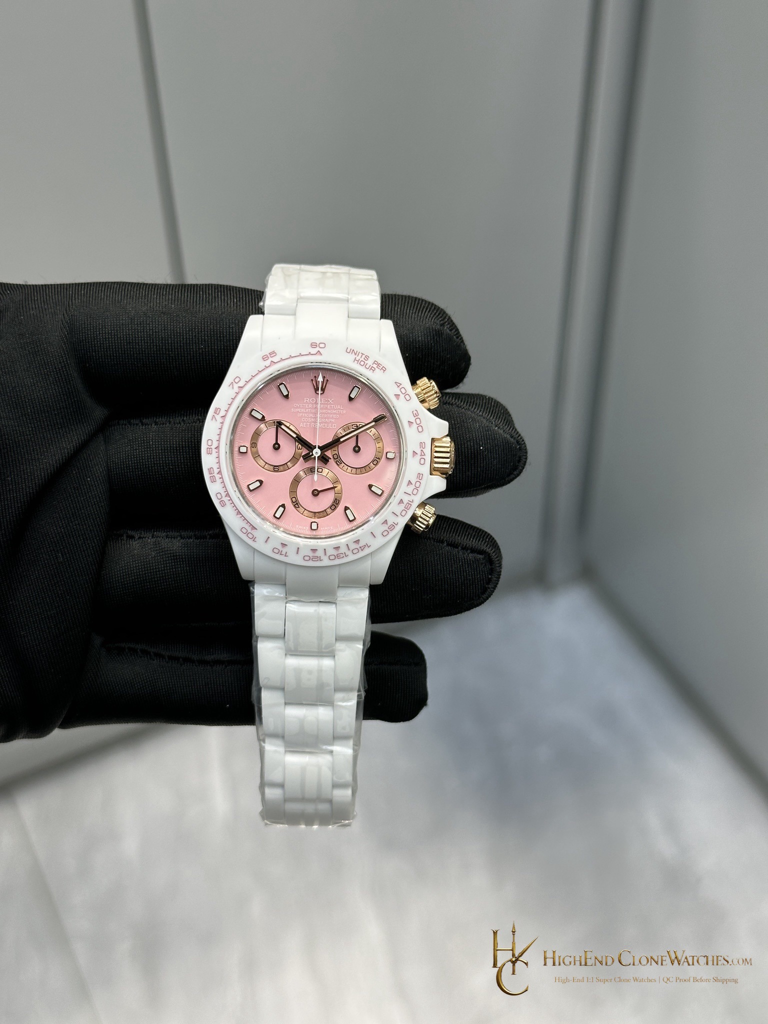 Rolex AET Daytona front view super clone watch