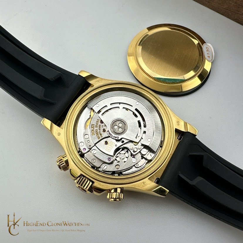 Rolex Daytona caseback view super clone watch