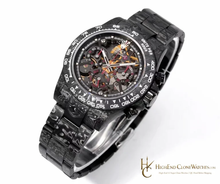 Rolex Daytona angled dial view super clone watch